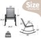 2-Piece Outdoor Rocking Chair Set with Metal Frame and Breathable Fabric Seat for Patio or Porch